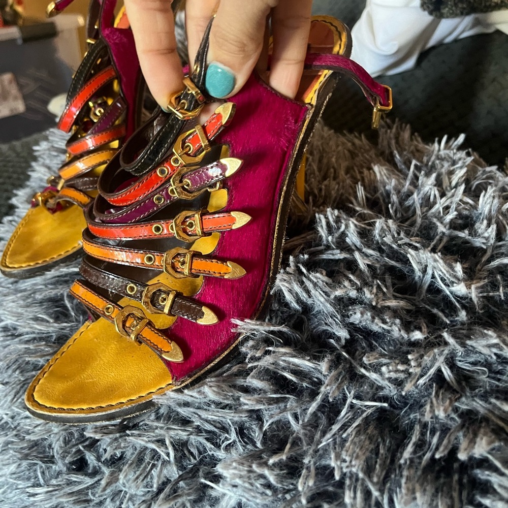 Multicolor Strappy Women's Sandals